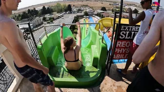 KAMIKAZE Water Slide at Aquapark Nessebar, Bulgaria | THE BIGGEST Water Park in Europe #4