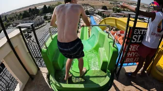 KAMIKAZE Water Slide at Aquapark Nessebar, Bulgaria | THE BIGGEST Water Park in Europe #6