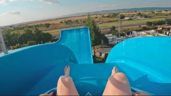 The SCARIEST ❌ Tsunami Water Slide at Water Park Nessebar Bulgaria, Europe's Most Insane Water Park #1