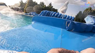 The SCARIEST ❌ Tsunami Water Slide at Water Park Nessebar Bulgaria, Europe's Most Insane Water Park #10