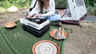 ASMR CAMPING BRAZILIAN GIRL (Cooking and BEACH) 4K #4