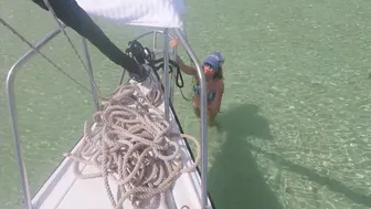 Sandbar Found, Bikini Lost ;) Sailing Adventures with Sailing and Fun #10