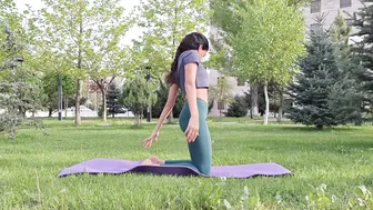 Spring Dress & Stockings Stretching for lymphatic flow with CoCo Yoga #6