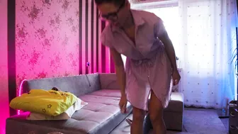 Transparent room cleaning | Tina in home dress #4