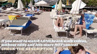 Beach Walk MONTENEGRO 4K♥️♥️BUDVA - Coastal Walking | Trends of Montenegrin Bikini Beach Fashion #2