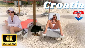 CROATIA Beach Walk 4K♥️♥️A Walk Along the Coast | Trends of Croatian Bikini Beach Fashion #1