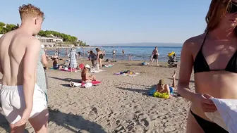 BEACH BIKINI 4K♥️♥️Croatia, Split, Summer Croatian Day with Bikini Beach Walk 4K60 #9