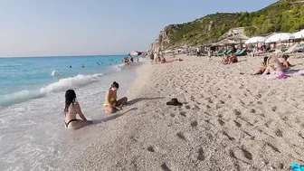 GREECE 4K Beach Bikini♥️♥️LEFKADA, Greek Paradise, Walking with Bikini Beach Walk 4K60 #7