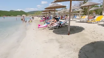 BEACH BIKINI 4K♥️♥️Greece, Ammoudia, Summer Day with Bikini Beach Walk 4K60 #9