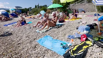 BEACH BIKINI 4K | Croatia, RIJEKA Port Town, Summer Day with Bikini Beach Walk #6