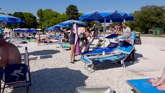 BIKINI BEACH 4K | Croatia, Fazana a town near Pula in Istria | Summer Day with Bikini Beach Walk #6