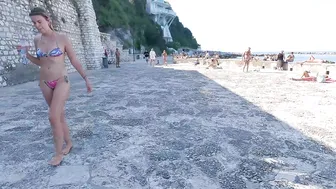 BIKINI BEACH 4K | Italy, Ancona, Hot Summer Day with Bikini Beach Walk #2