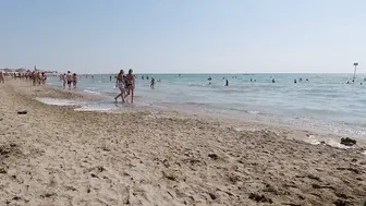 4K Beach Walk, ITALY, CAORLE, Northern Resort near Venice | Walking with Bikini Beach Walk #8