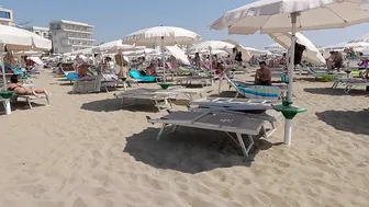 4K Beach Walk, ITALY, CAORLE, Northern Resort near Venice | Walking with Bikini Beach Walk #9