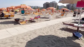 ITALY♥️♥️4K Beach Walk♥️♥️RIMINI, a famous European Tourist Resort with Bikini Beach Walk #6