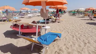 ITALY♥️♥️4K Beach Walk♥️♥️RIMINI, a famous European Tourist Resort with Bikini Beach Walk #7