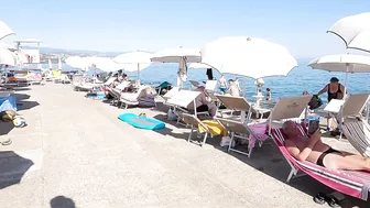 CROATIA Beach Walk, OPATIJA the Queen of the Adriatic Sea, 4K Walking Tour with Bikini Beach Walk #2