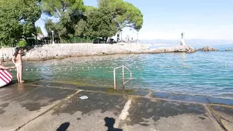 CROATIA Beach Walk, OPATIJA the Queen of the Adriatic Sea, 4K Walking Tour with Bikini Beach Walk #6