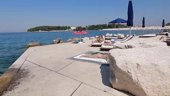 Beach Walk CROATIA, ROVINJ, Town in Istria with an Italian Flair, 4K Walking with Bikini Beach Walk #6