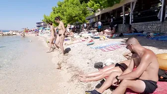 CROATIA Beach Walk, MAKARSKA, the Gem of the Riviera 4K Walking Tour with Bikini Beach Walk #10