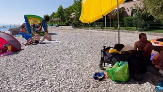 CROATIA Beach Walk, RABAC September After the Hot Season, 4K Walking Tour with Bikini Beach Walk #5