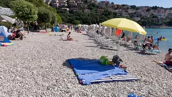 CROATIA Beach Walk, RABAC September After the Hot Season, 4K Walking Tour with Bikini Beach Walk #9