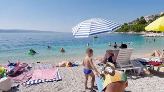 Beach Walk CROATIA BASKA VODA a Town on the Makarska Riviera at the Foot of Biokovo 4K Walking Tour #2