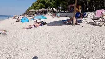 CROATIA Beach Walk, PRIMOSTEN Town on Peninsula between Trogir and Zadar 4K Beach Walking Tour #4