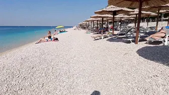 CROATIA Beach Walk, PRIMOSTEN Town on Peninsula between Trogir and Zadar 4K Beach Walking Tour #6