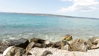 Croatia Beach Walk, Crikvenica 4K Walking Tour with Bikini Beach Walk #2