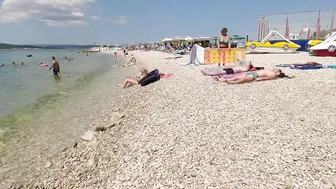 Croatia Beach Walk, Crikvenica 4K Walking Tour with Bikini Beach Walk #3