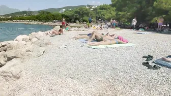 Croatia Beach Walk, Crikvenica 4K Walking Tour with Bikini Beach Walk #9