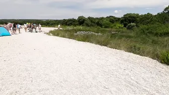 Croatia Beach Walk 4K Novalja near Zrce Party Beach on Pag Island Walking Tour with Bikini Beach #3