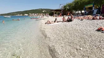 Croatia 4K Beach Walk Slatine on the island of Ciovo near Trogir Walking Tour with Bikini Beach Walk #2