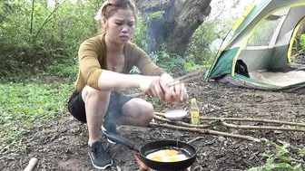 Outdoor adventure - Camping, cooking, bathing and relaxing alone by the stream - Free life #7