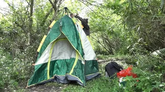 Solo bushcraft & Camping on the riverside mudflats, Cooking, Bathing, enjoying a free life #2