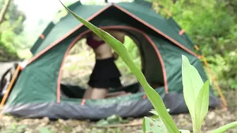 Bushcraft Trip - Solo Bushcraft - Survival Camping In Forest, Relaxing Cooking, Bathing in stream... #9