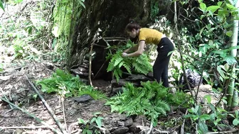 Bushcraft trip | Wild Camping in Northern Wilderness | Natural shelter - Free life #7