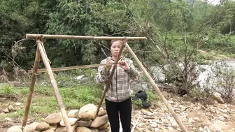 Bushcraft Trips - Camping, Create fish traps in the stream, survival in the forest, relax in nature #5