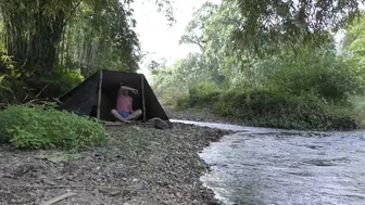 Camping by the stream, Relaxing alone | Enjoy wild beauty , Free life Ep24