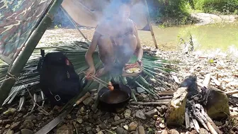 Solo Bushcraft & camping | cooking in the campfire | survival skills EP2 #9