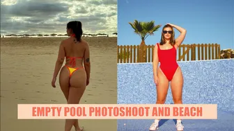 EMPTY POOL PHOTOSHOOT AND BEACH DAY | VLOGMAS DAY 7