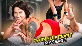 PAINFUL DEEP TISSUE FOOT AND THIGH MASSAGE FOR YOGA QUEEN EVELINA #1