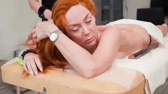 ASMR BAMBOO STICK MASSAGE FOR REDHEAD ALENA - BACK AND LOWER BACK MASSAGE #6