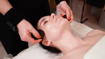 RELAXING ASMR FACIAL, NECK AND SHOULDER MASSAGE WITH HOT STONES BY PRETTY OLGA #3