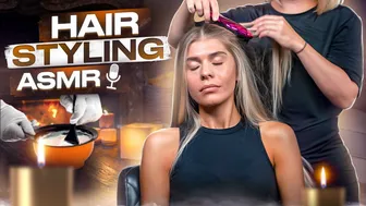 ASMR HAIR STYLING AND COLORING [NO TALKING] #1