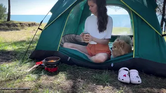 SOLO ASMR CAMPING ♥️LONELY YOUNG GIRL♥️♥️ WATERFALL AND HEALING SOUNDS OF NATURE⛰ #8