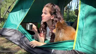 SOLO ASMR CAMPING ♥️LONELY YOUNG GIRL♥️♥️ WATERFALL AND HEALING SOUNDS OF NATURE⛰ #9