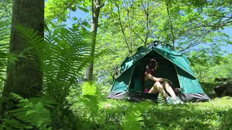 SOLO ASMR CAMPING ♥️♥️ WATERFALL AND HEALING SOUNDS OF NATURE⛰ LONELY YOUNG GIRLS♥️♥️ #8