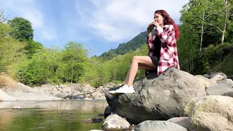 SOLO ASMR CAMPING ♥️♥️ LONELY YOUNG GIRL♥️♥️ WATERFALL AND HEALING SOUNDS OF NATURE♥️♥️ #10